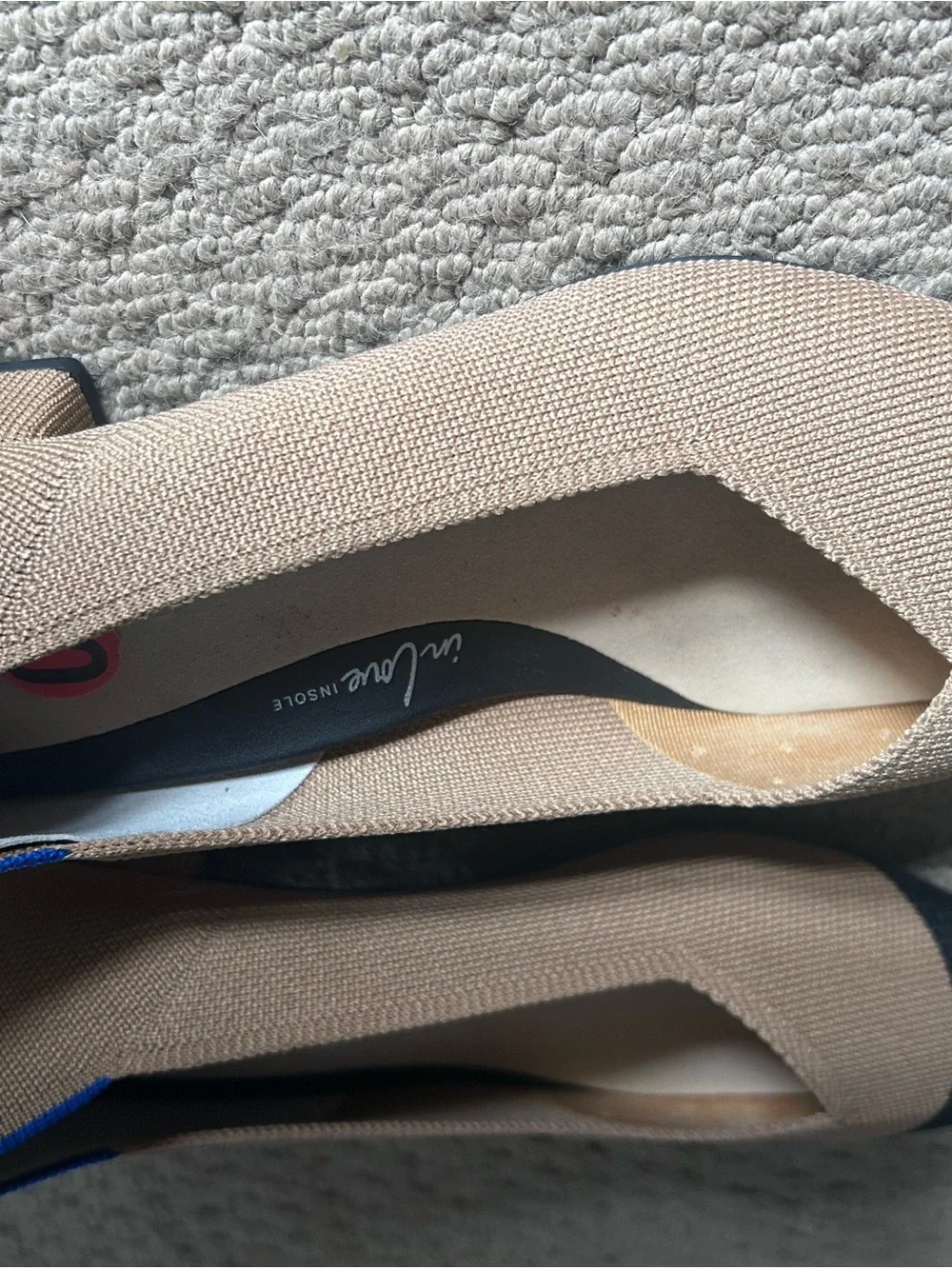 Rothy’s Size 10 Pointed Toe Ballet Flats in Beige and Black